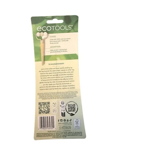 EcoTools Multi-Stone Body Sculpting Roller Massage Wand Rose Quartz Jade - Picture 2 of 2